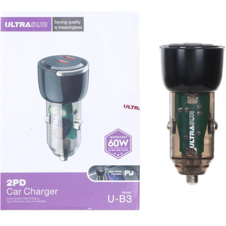 شارژر فندکی 60 وات اولتراسور مدل فست U-B3