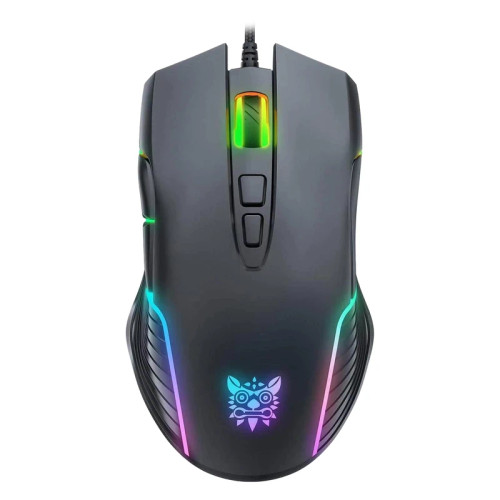 ماوس گیمینگ باسیم اونیکوما مدل CW905 با حسگر لیزری، دارای 6 کلید، رابط USB، دقت 6400 DPI، دارای طراحی ارگونومیک و نورپردازی RGB، مقاوم دربرابر تعریق و اثر انگشت