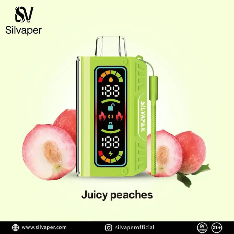 ویپ یکبارمصرف 20000 پاف طعم هلو | Silvaper 20000