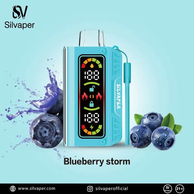 ویپ یکبارمصرف 20000 پاف بلوبری | Silvaper 20000 Puffs