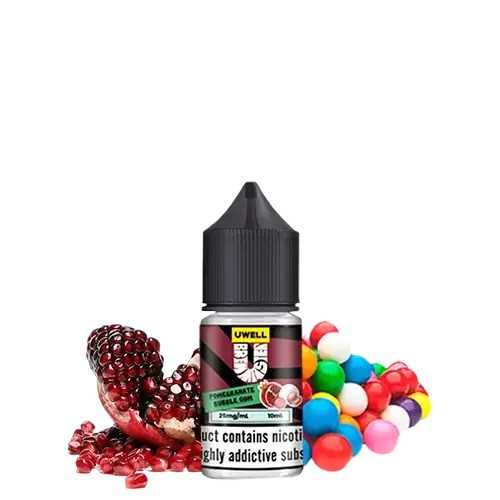 سالت آدامس بادکنکی انار یوول (10میل) UWELL POMEGRANATE BUBBLE GUM SALT NIC