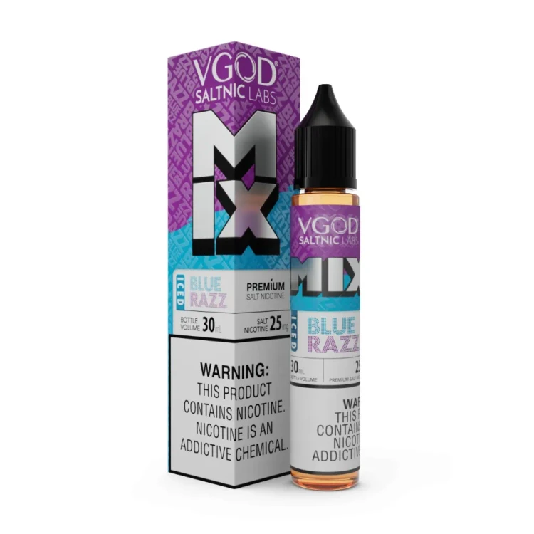 سالت ویگاد میکس بلوبری و تمشک آبی یخ نیکوتین 25| VGOD Mix Iced Blue Razz SaltNic E-Liquid