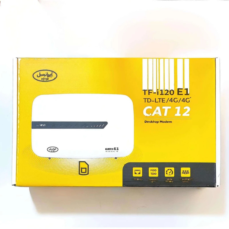 مودم 4G ایرانسل مدل TF-i120 E1 (همراه اینترنت 50گیگ + سیمکارت)